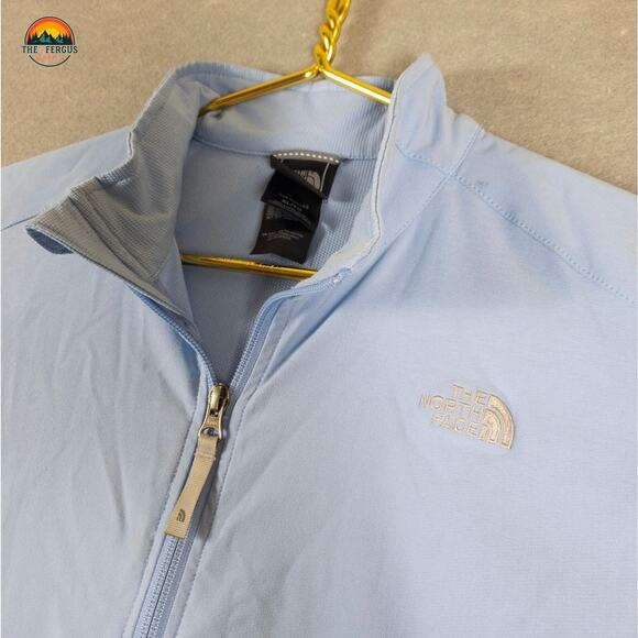 The North Face Apex FullZip Soft Shell Jacket Blue Long Sleeve Pocket Girl Sz XL - Picture 3 of 16